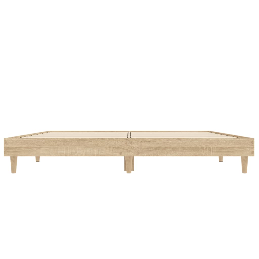 vidaXL Estructura de cama sin colchón madera roble Sonoma 120x190 cm