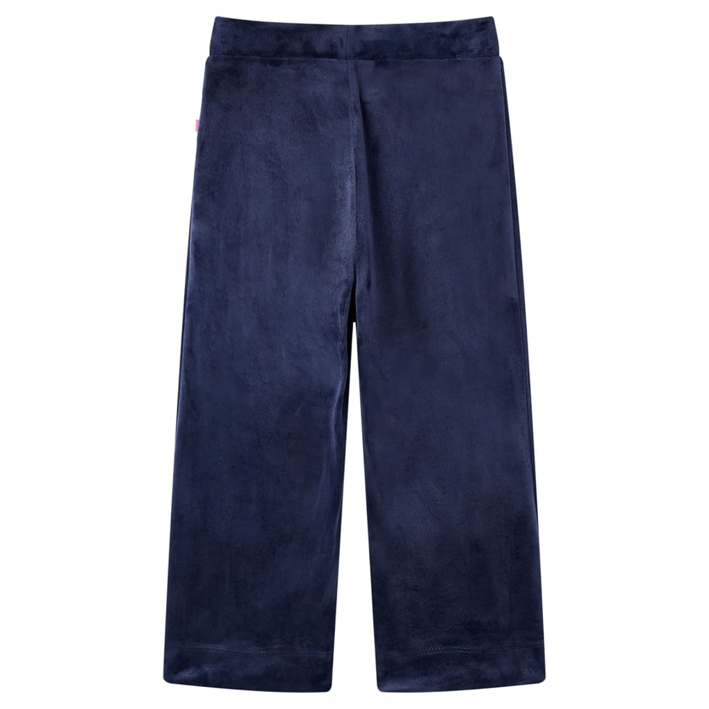 Pantalón infantil terciopelo azul oscuro 104