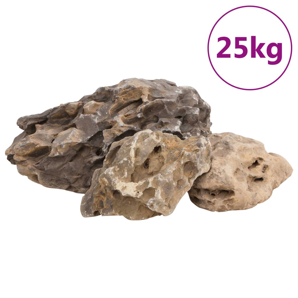 vidaXL Piedras de dragón gris 25 kg 10-40 cm