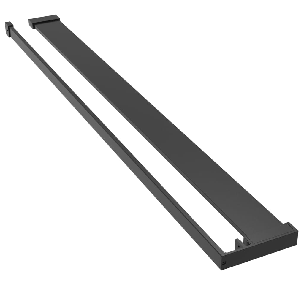 vidaXL Estante para pared de ducha aluminio negro 80 cm