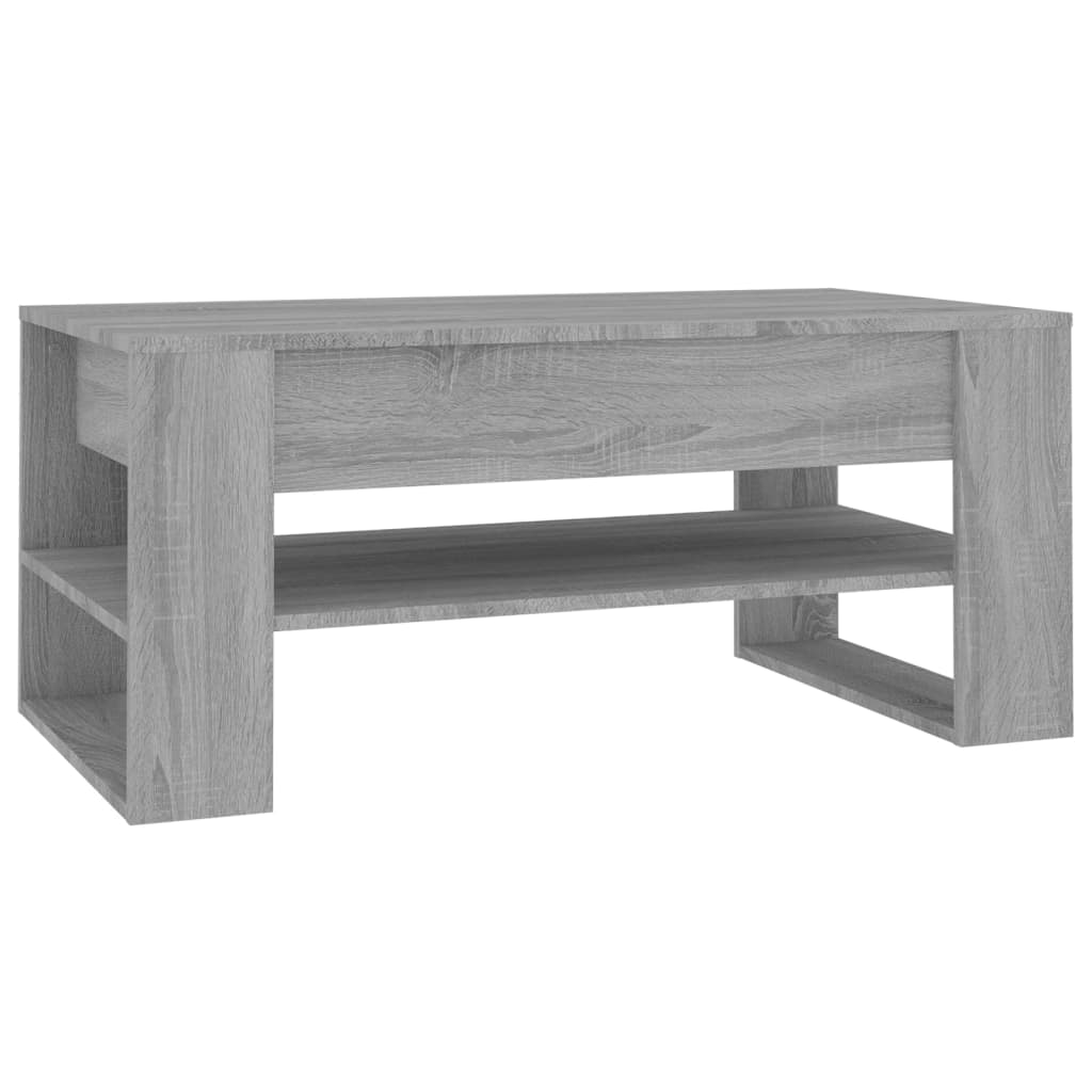 vidaXL Mesa de centro madera de ingeniería gris Sonoma 102x55x45 cm