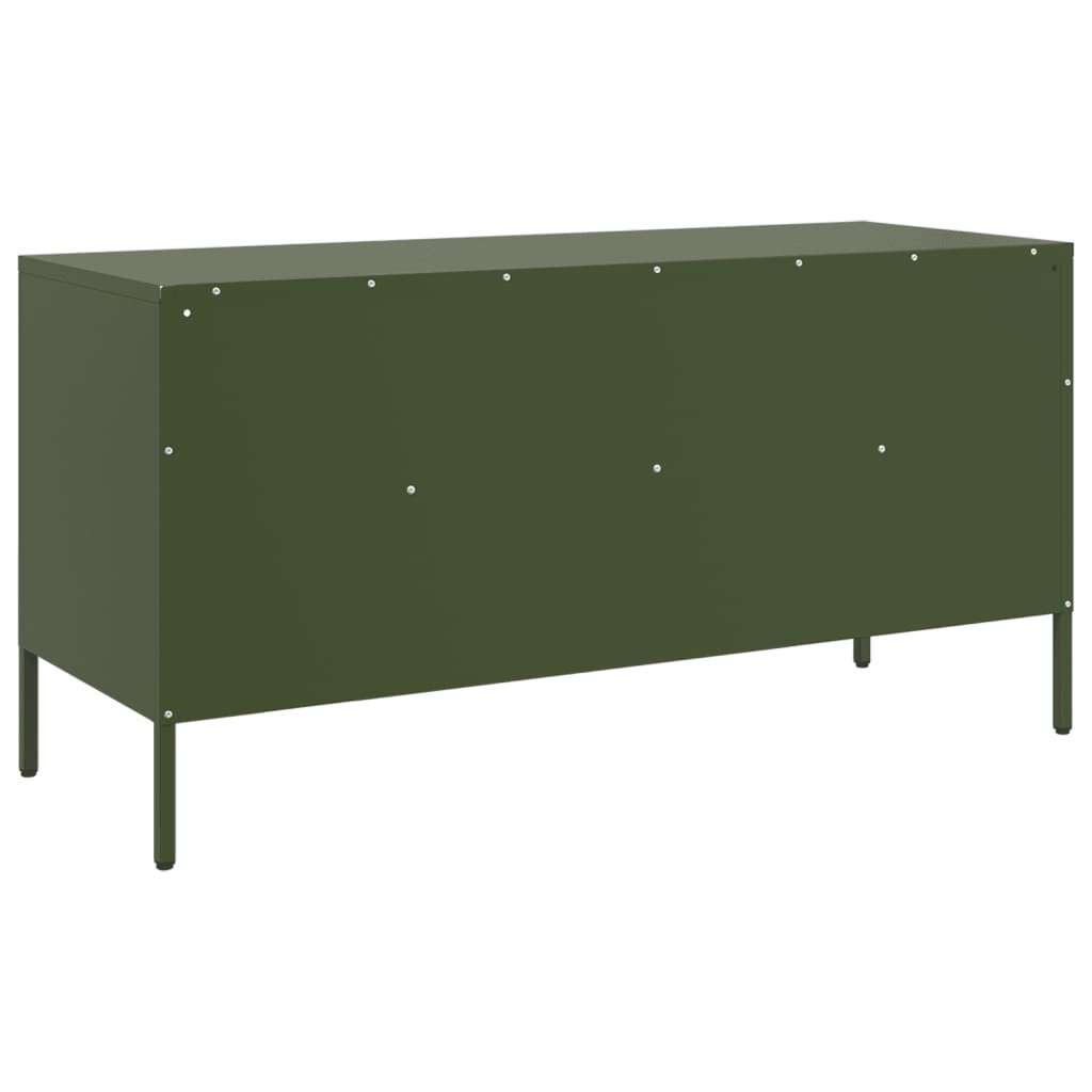 vidaXL Mueble para TV acero verde oliva 100,5x39x50,5 cm