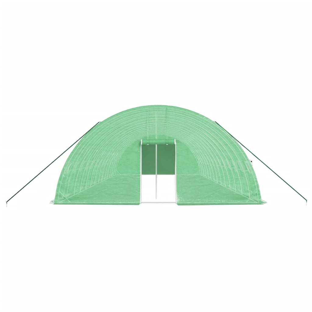 vidaXL Invernadero con estructura de acero verde 84 m² 14x6x2,85 m