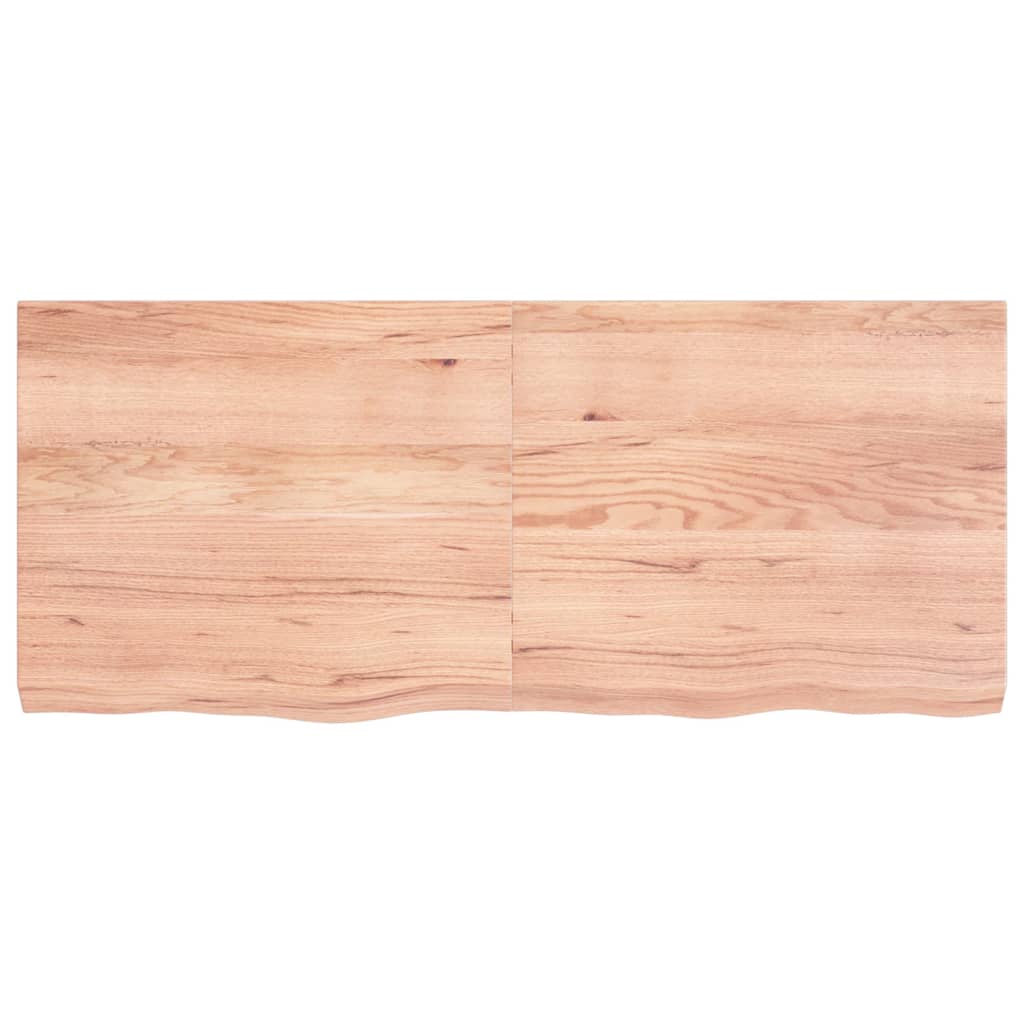vidaXL Estante pared madera roble tratada marrón claro 140x60x(2-6) cm
