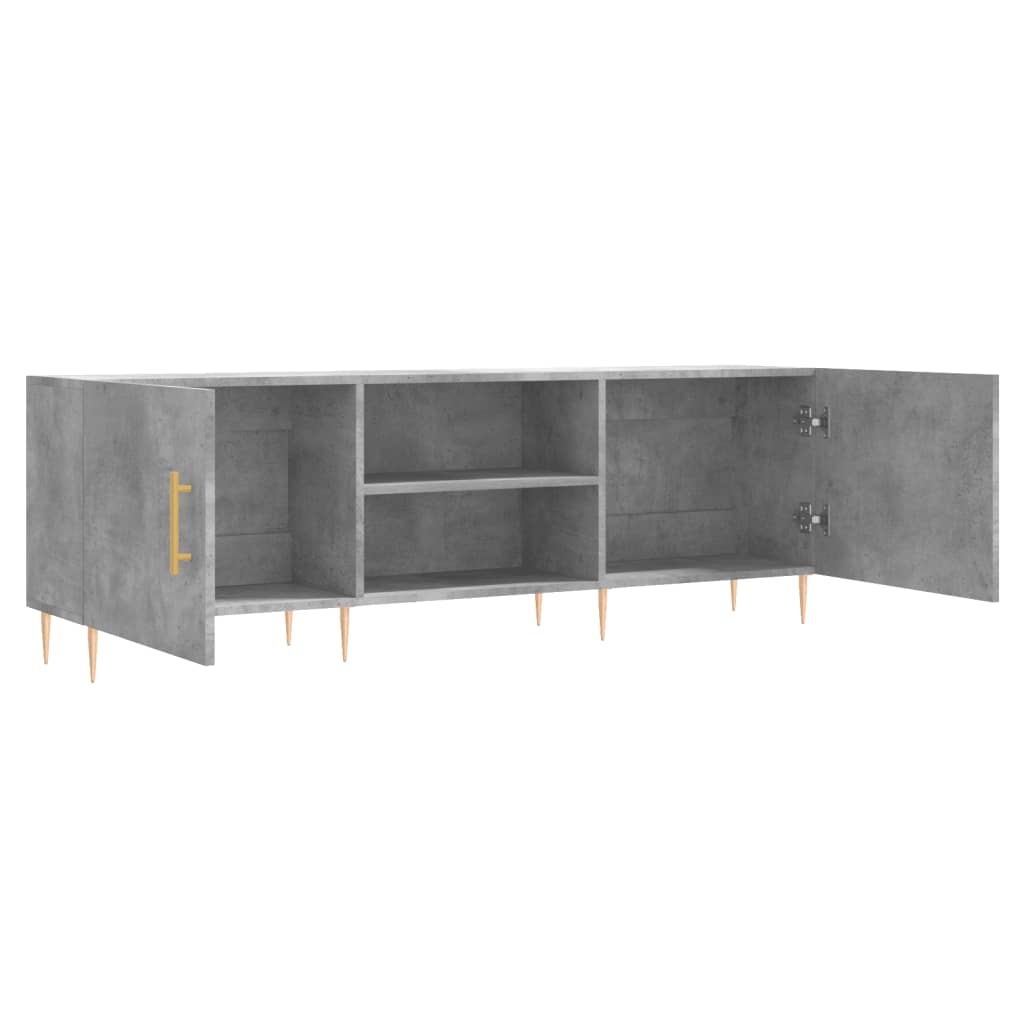 vidaXL Mueble de TV madera de ingeniería gris hormigón 150x30x50 cm