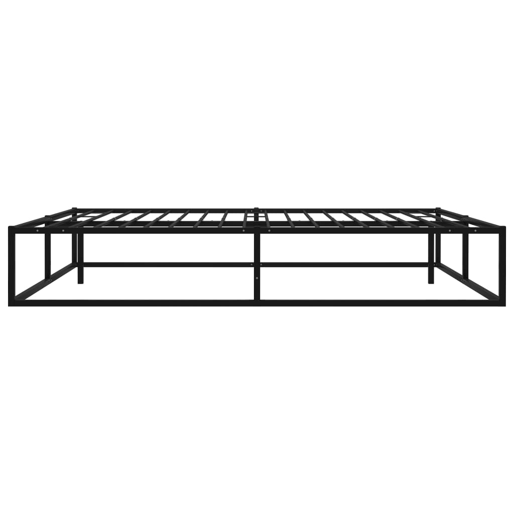 vidaXL Estructura de cama sin colchón metal negro 140x200 cm