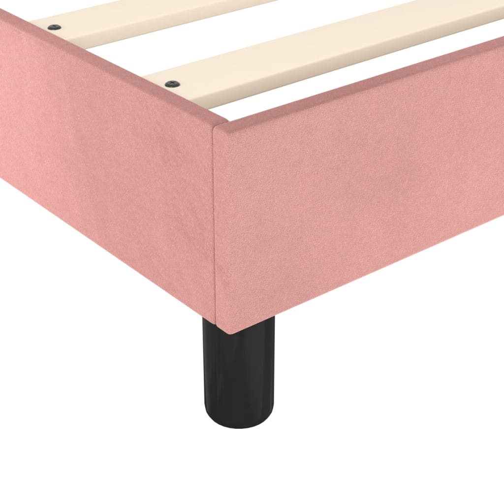 vidaXL Cama box spring con colchón terciopelo rosa 80x200 cm