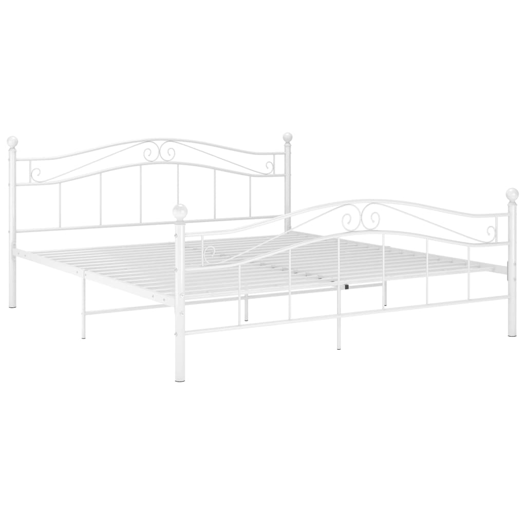 vidaXL Estructura de cama de metal blanca 160x200 cm