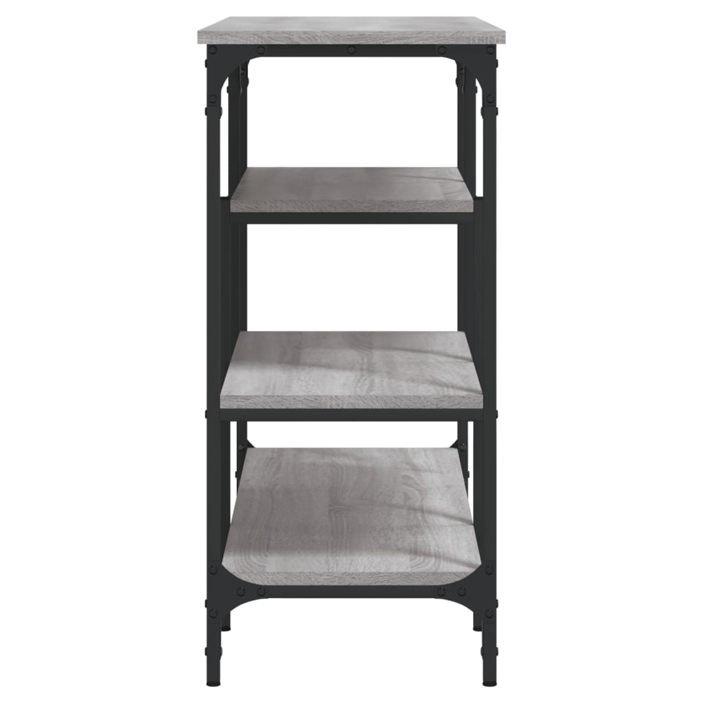 vidaXL Mesa consola con estantes gris Sonoma 100x35x75 cm