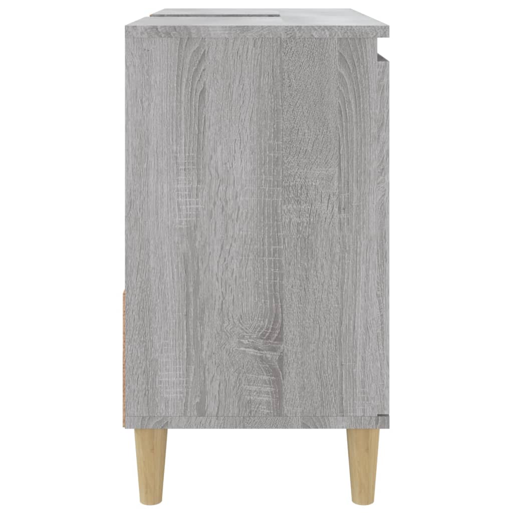 vidaXL Armario de baño madera contrachapada gris Sonoma 65x33x60 cm