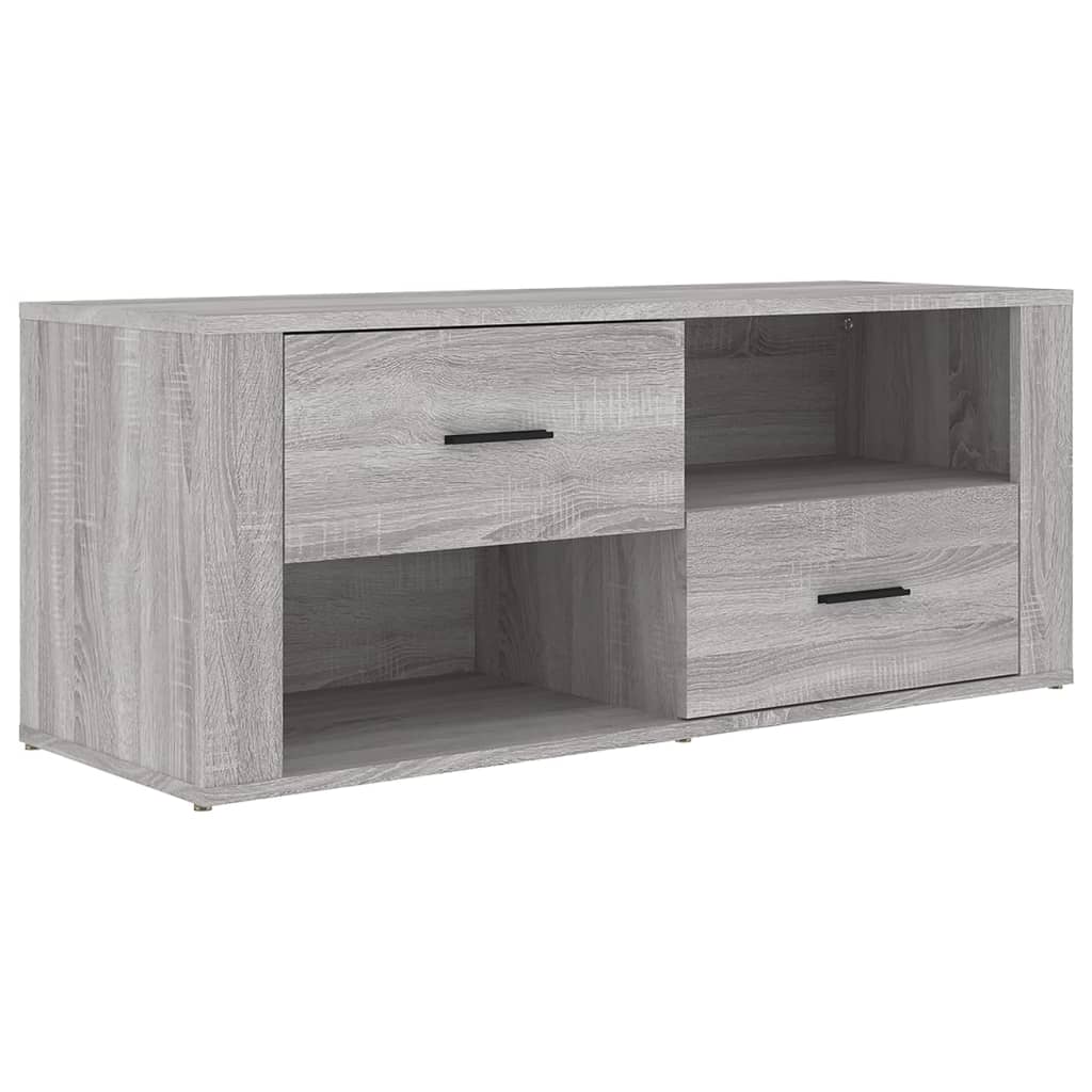 vidaXL Mueble de TV madera contrachapada gris Sonoma 100x35x40 cm