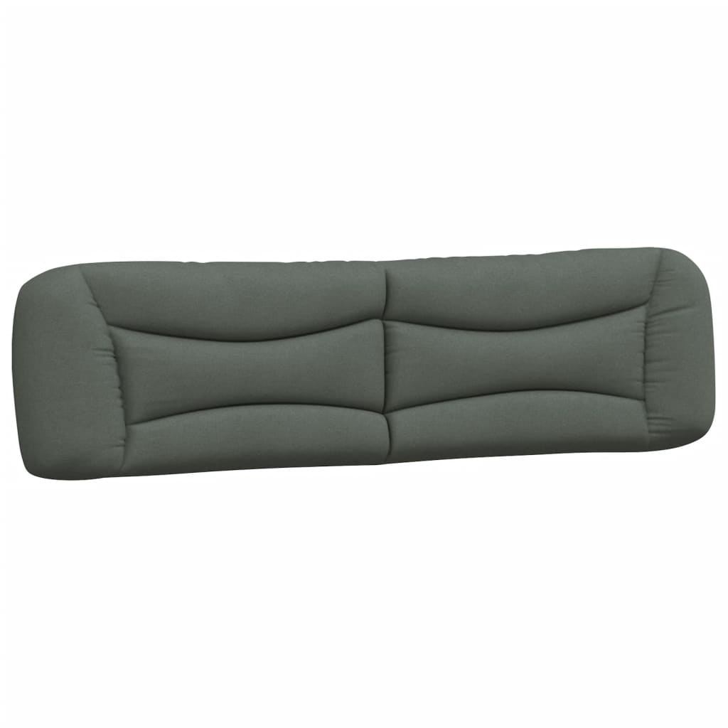 vidaXL Cama con colchón tela gris oscuro 200x200 cm