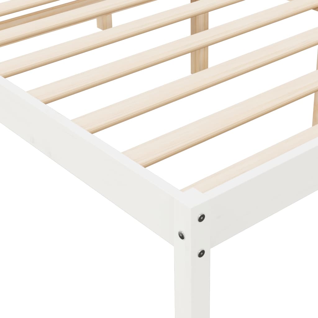 vidaXL Cama para personas mayores madera maciza pino blanca 120x200 cm