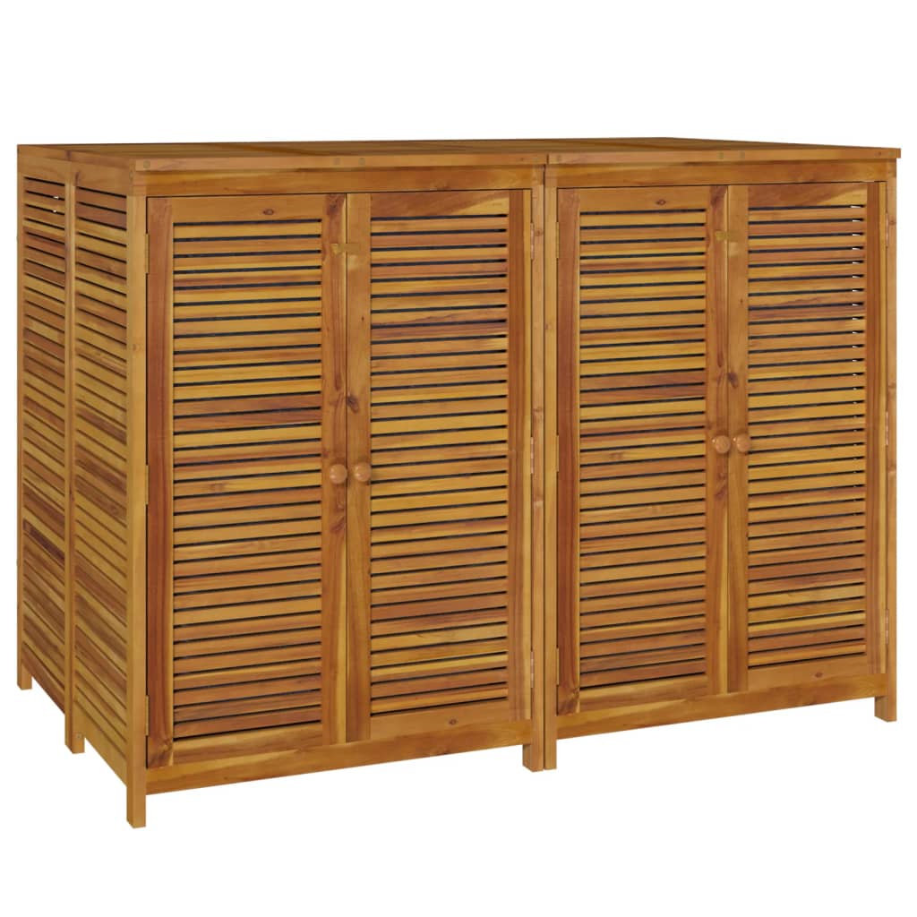 vidaXL Caja de almacenaje de jardín madera maciza acacia 140x87x104 cm