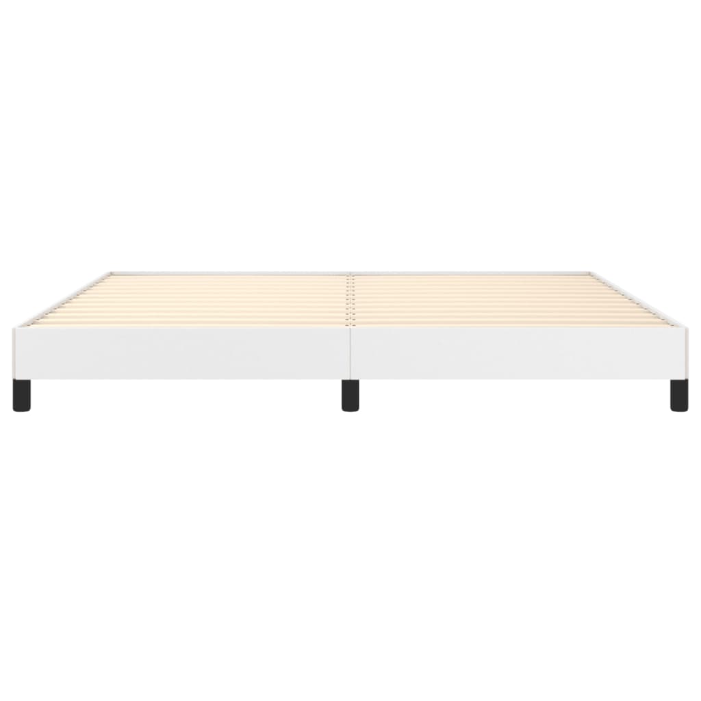 vidaXL Estructura de cama de cuero sintético blanco 200x200 cm