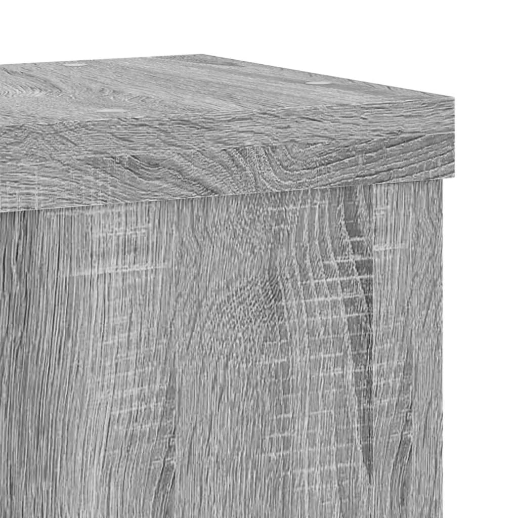 vidaXL Soportes de plantas 2 uds madera gris Sonoma 10x10x18 cm