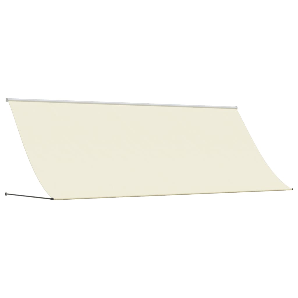 vidaXL Toldo retráctil de tela y acero crema 350x150 cm