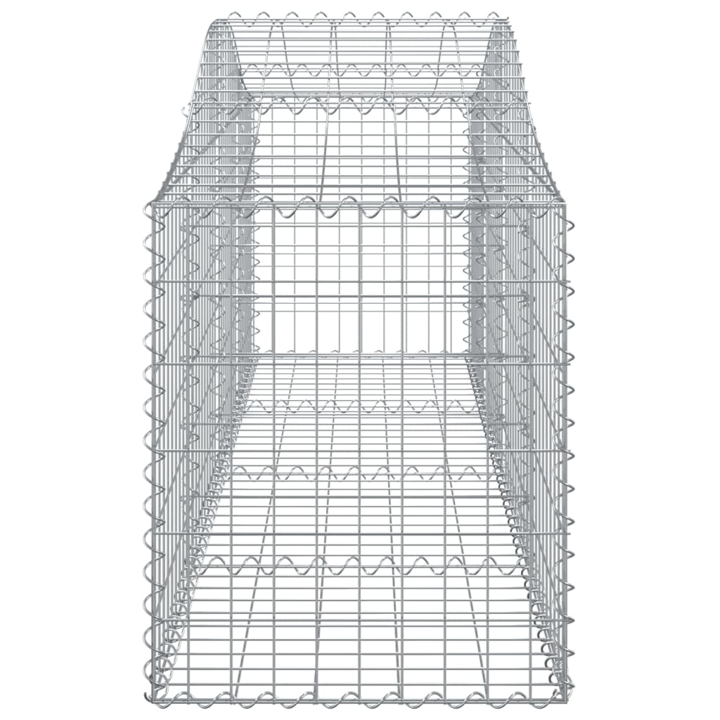 vidaXL Cestas de gaviones 14 uds forma de arco hierro 200x50x60/80 cm