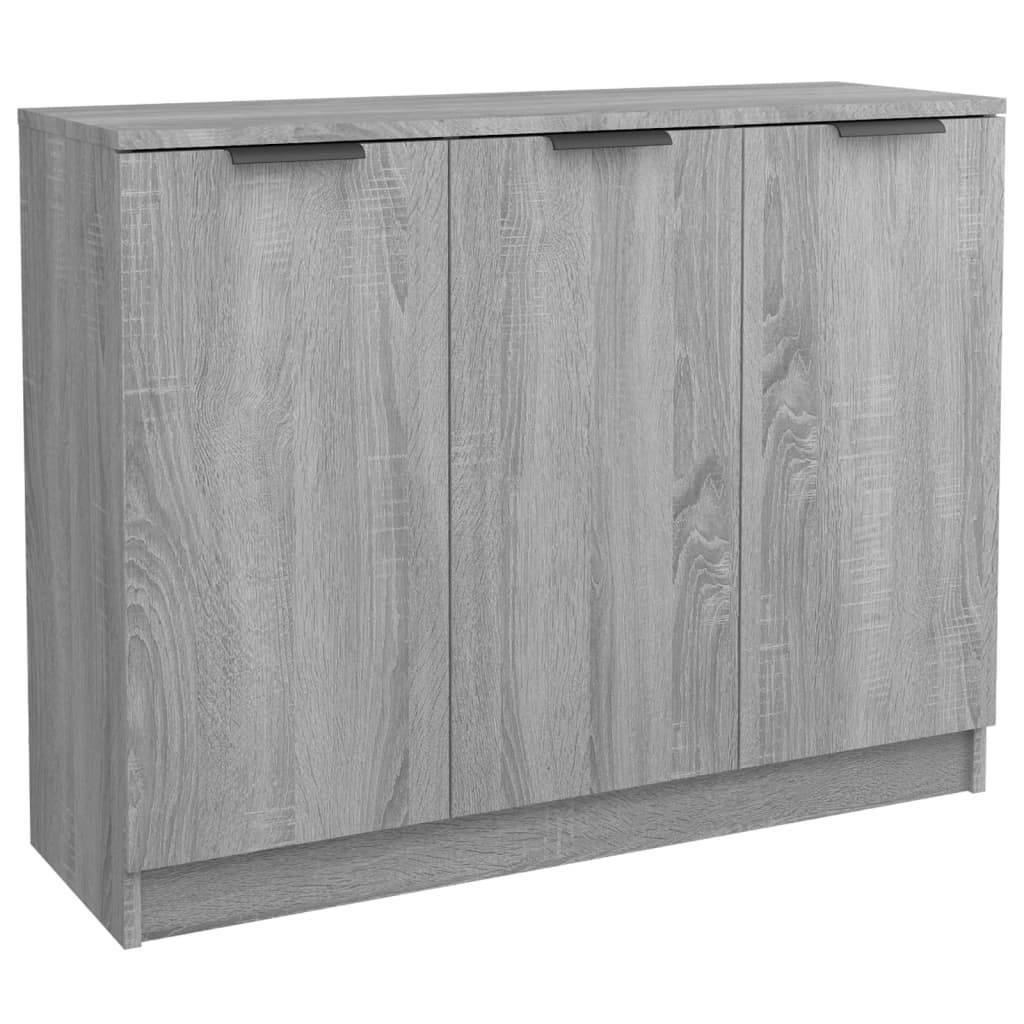 vidaXL Aparador de madera contrachapada gris Sonoma 90,5x30x70 cm