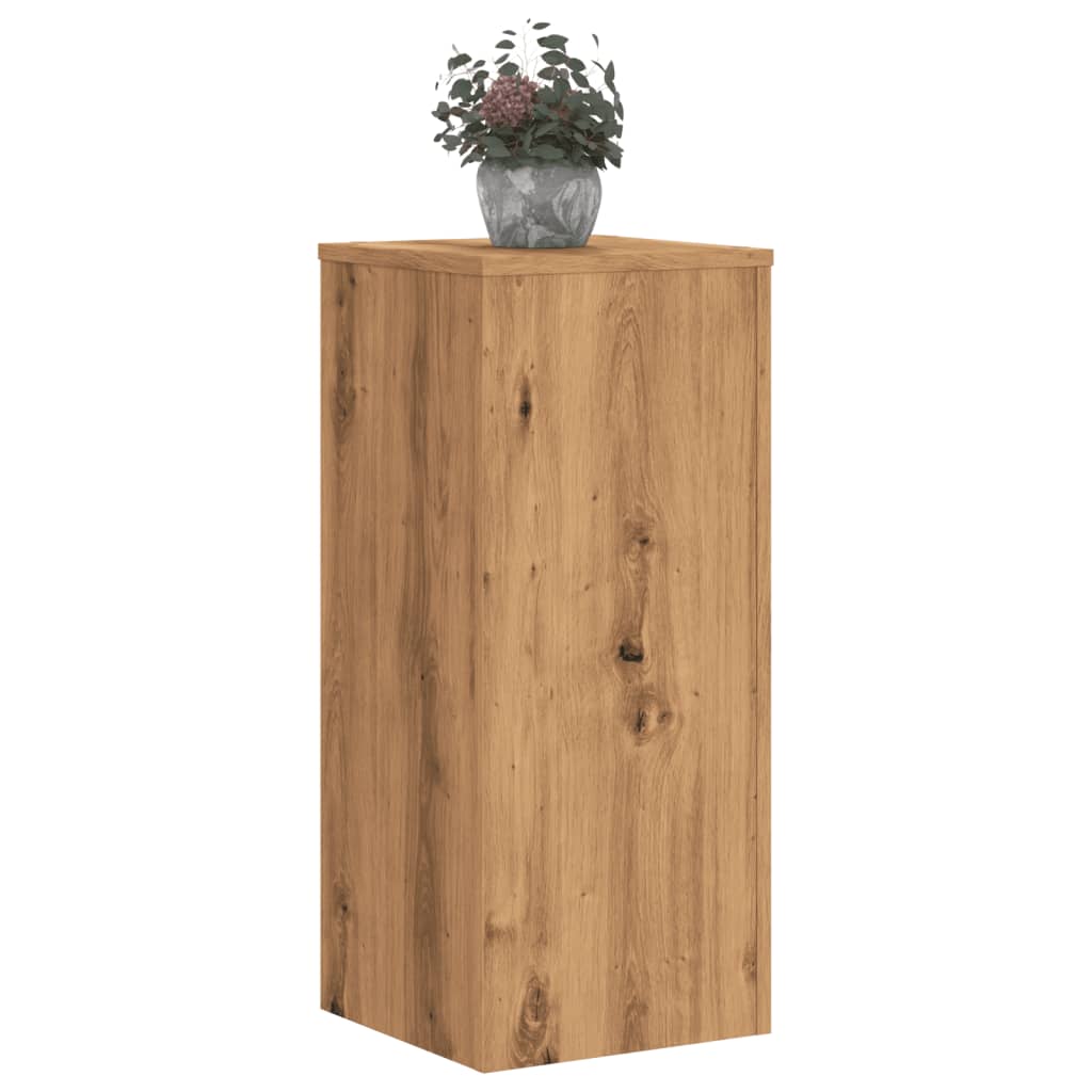 vidaXL Soportes de plantas 2 uds madera roble artisian 30x30x70 cm