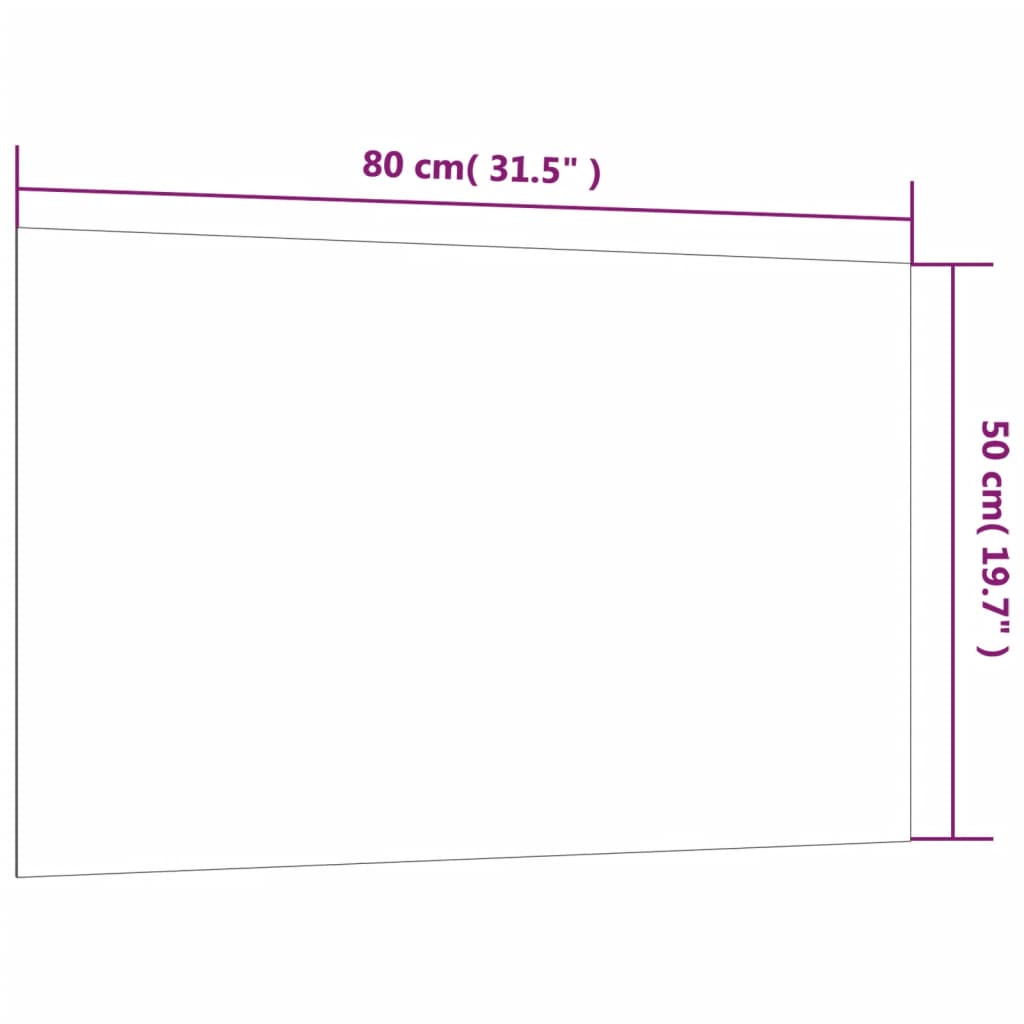 vidaXL Pizarra magnética de pared vidrio templado blanco 80x50 cm