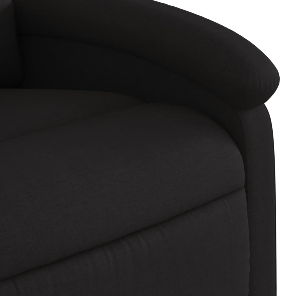 vidaXL Sillón reclinable eléctrico de tela negro