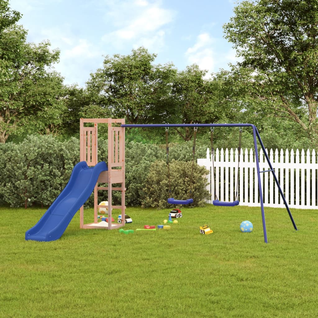 vidaXL Parque infantil de exterior madera maciza Douglas