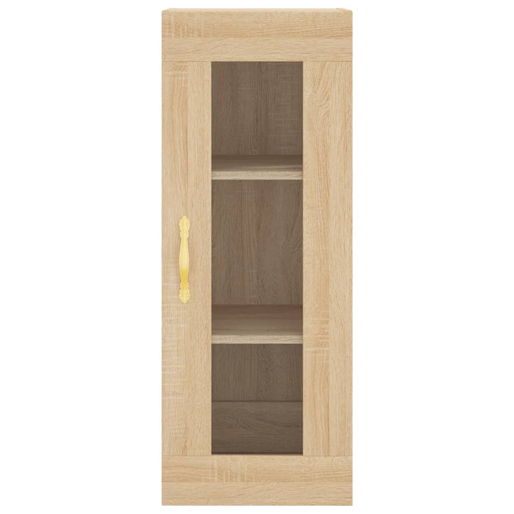 vidaXL Aparador de madera contrachapada roble Sonoma 34,5x34x180 cm