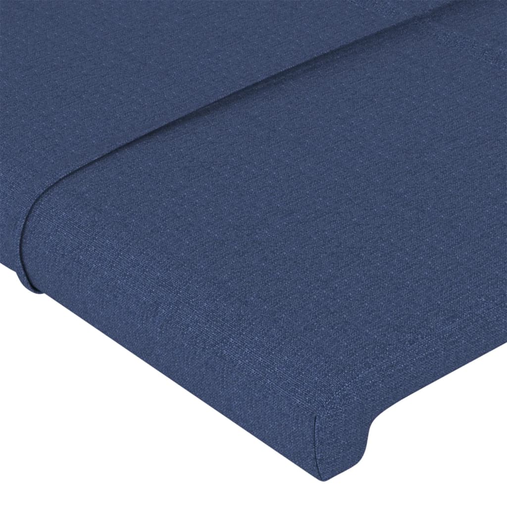 vidaXL Cabecero con orejas de tela azul 93x16x118/128 cm