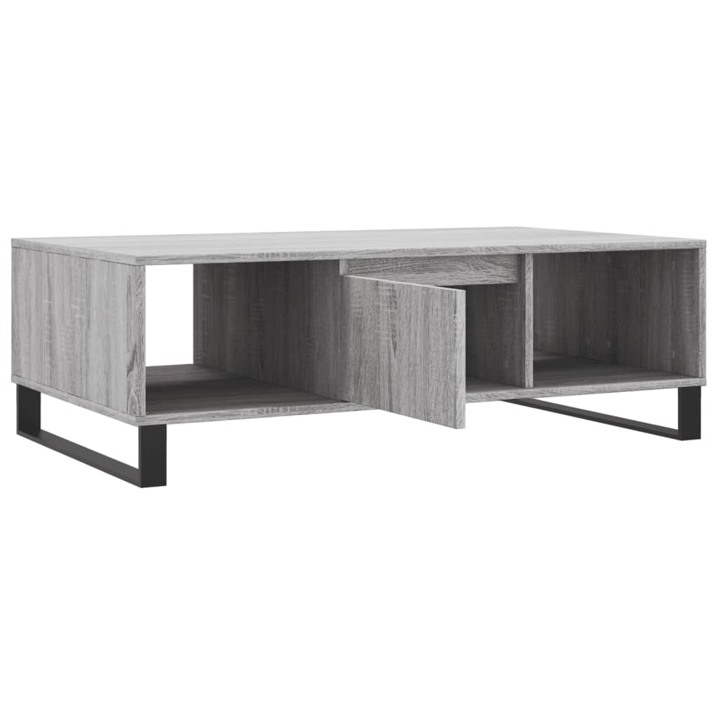 vidaXL Mesa de centro madera de ingeniería gris Sonoma 104x60x35 cm