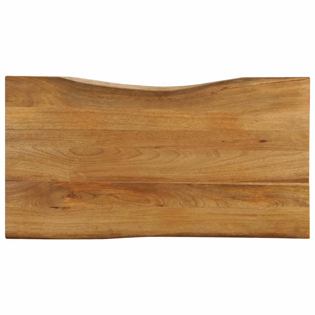 vidaXL Tablero de mesa borde natural madera maciza mango 110x60x2,5 cm