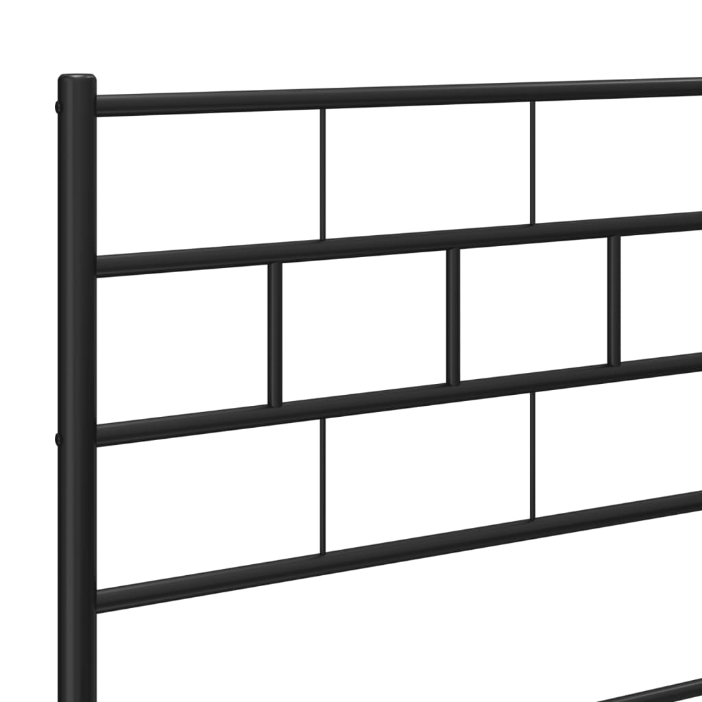 vidaXL Estructura cama sin colchón con estribo metal negro 150x200 cm