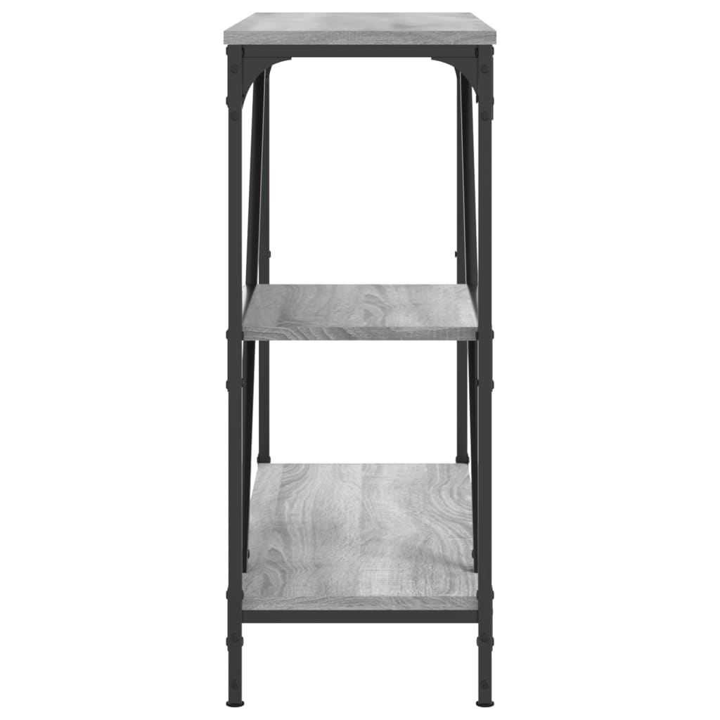 vidaXL Mesa consola madera de ingeniería gris Sonoma 88,5x30x75 cm