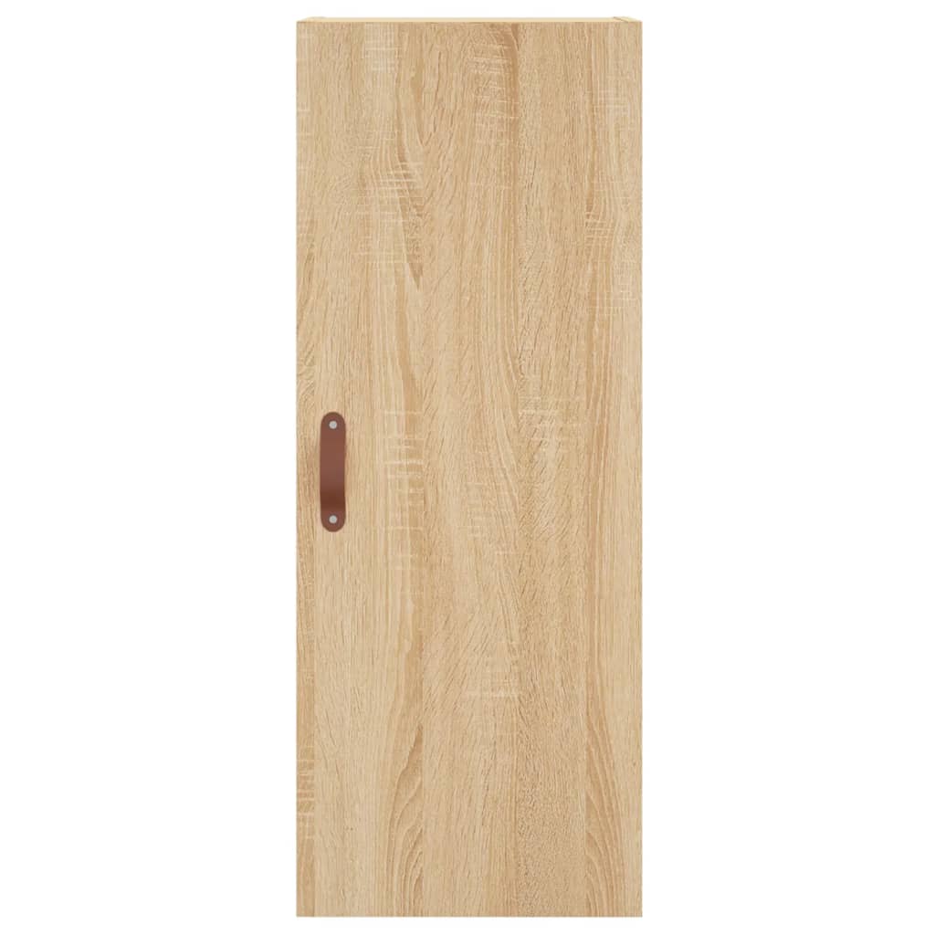 vidaXL Aparador de madera contrachapada roble Sonoma 34,5x34x180 cm