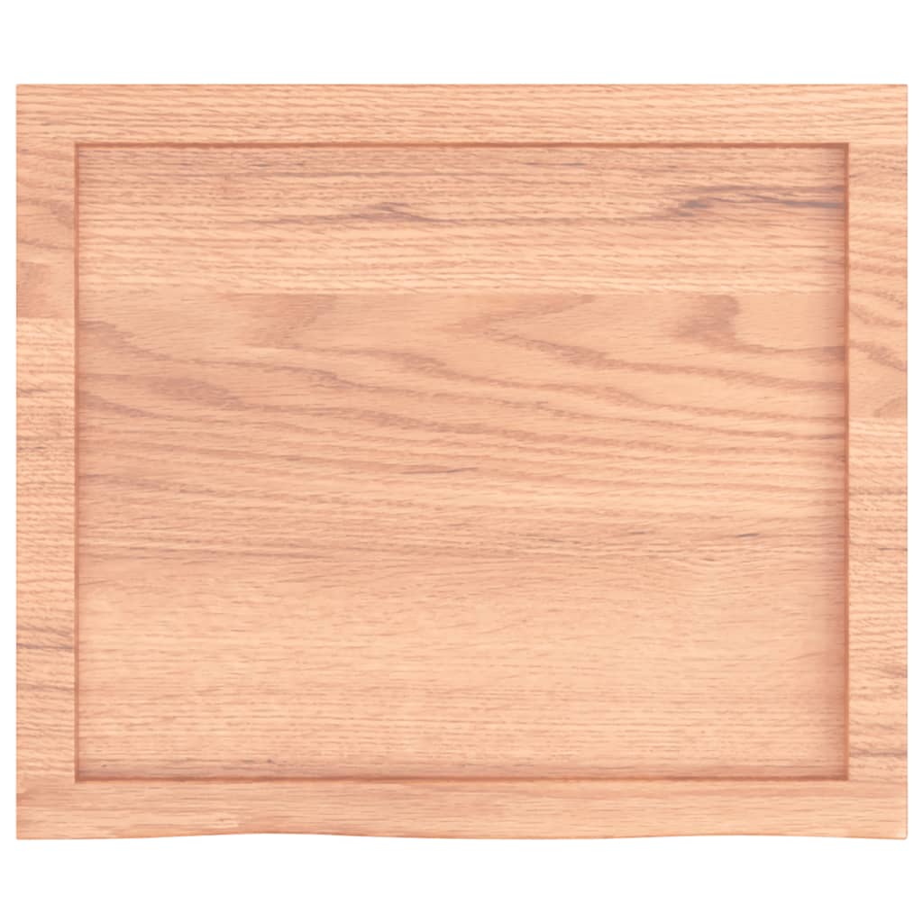 vidaXL Tablero mesa madera roble tratada marrón claro 60x50x(2-6) cm