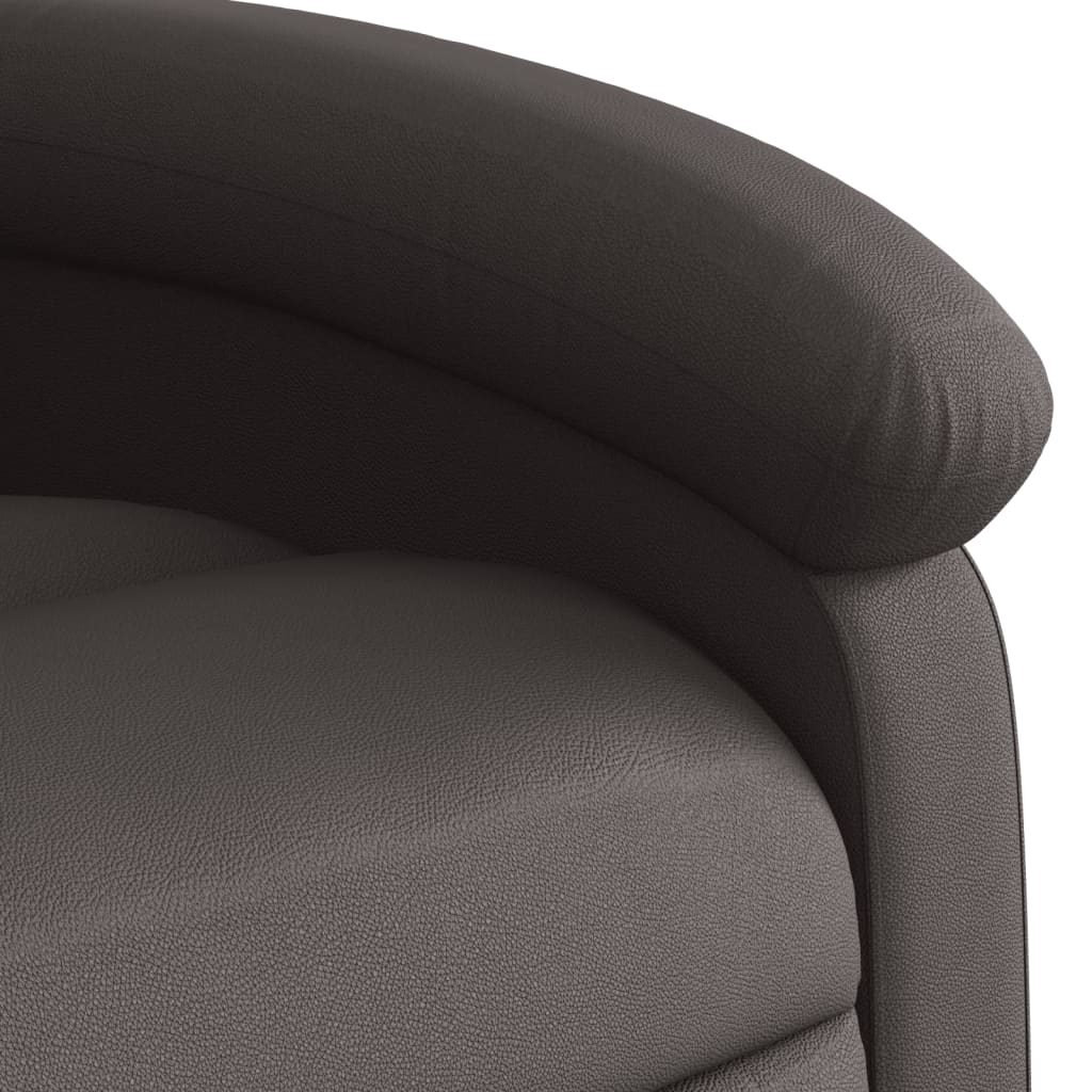 vidaXL Sillón reclinable cuero auténtico marrón oscuro