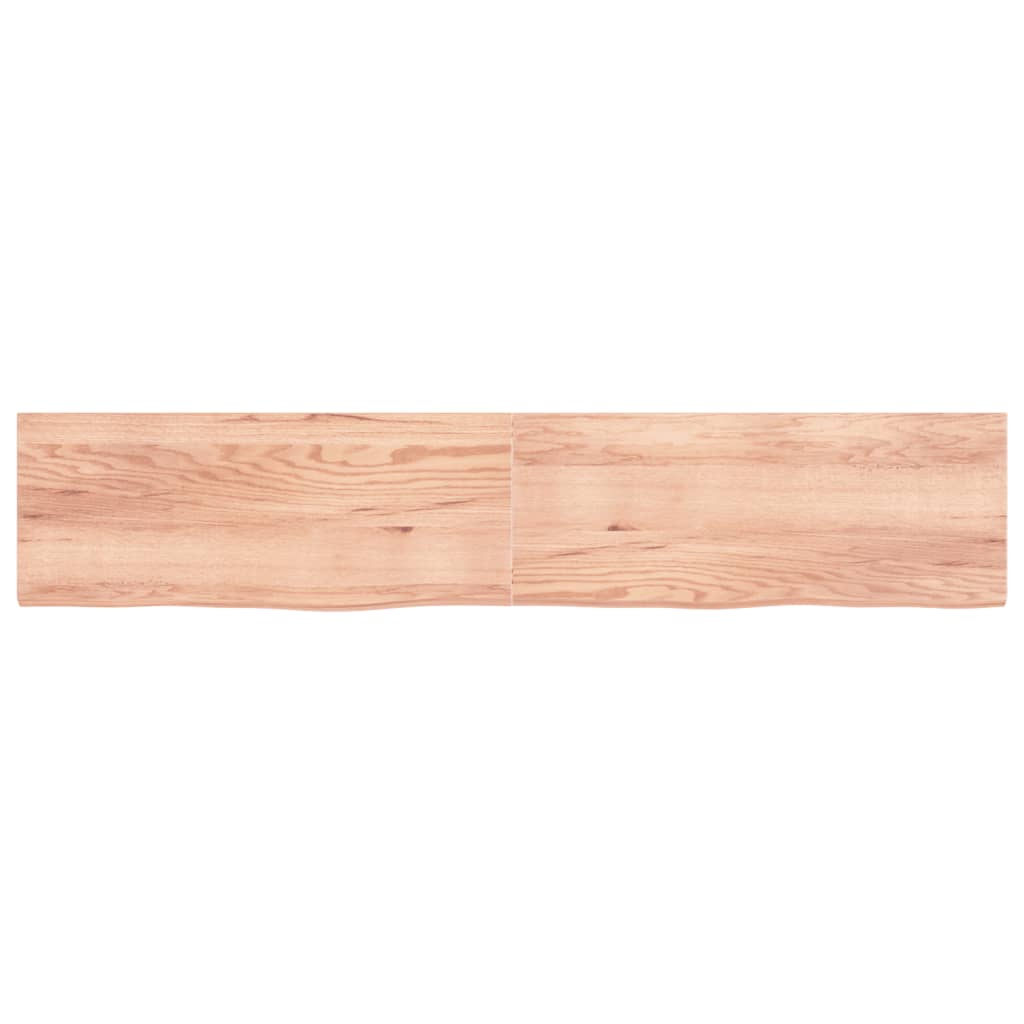 vidaXL Tablero mesa madera roble tratada marrón claro 200x40x(2-4) cm