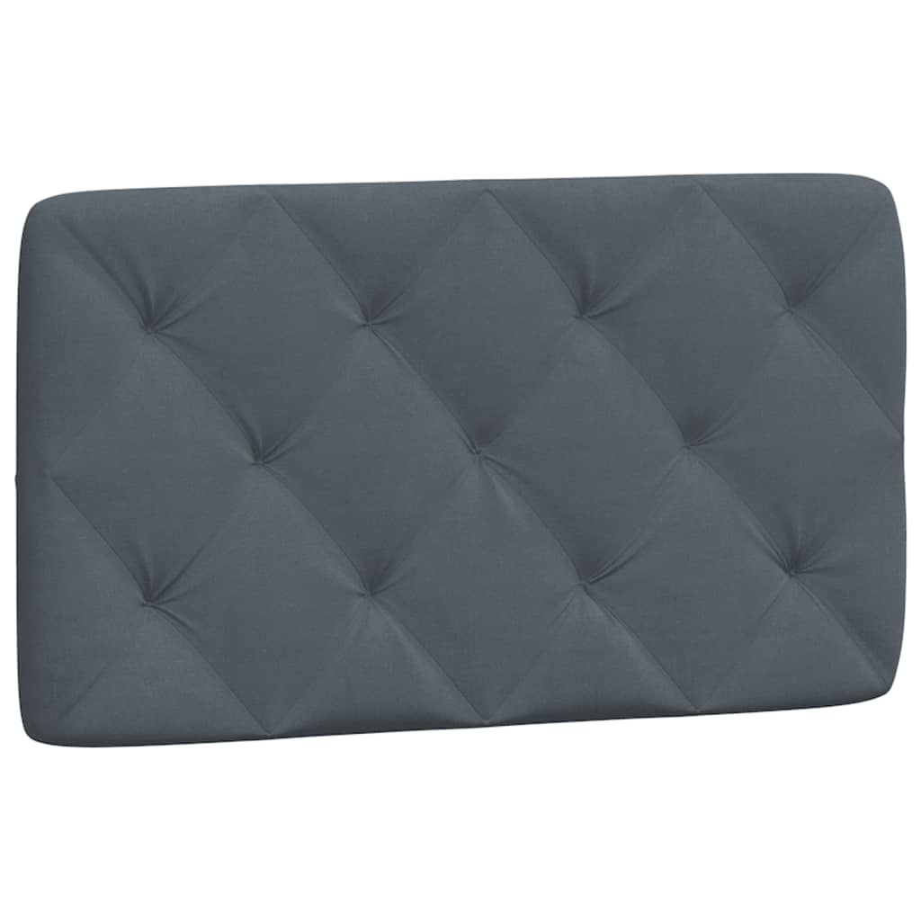 vidaXL Cabecero de cama acolchado terciopelo gris oscuro 80 cm