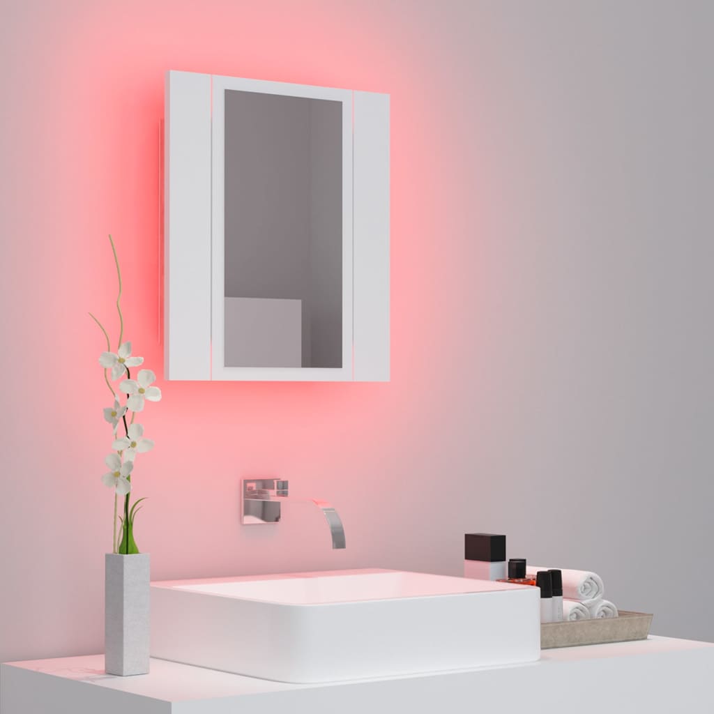  SPXMQSS Armarios de baño con espejo, armario de baño LED con  estantes, armario de espejo de baño con luces LED con luz ambiental y espejo  plateado HD B, 23.6 x 27.6