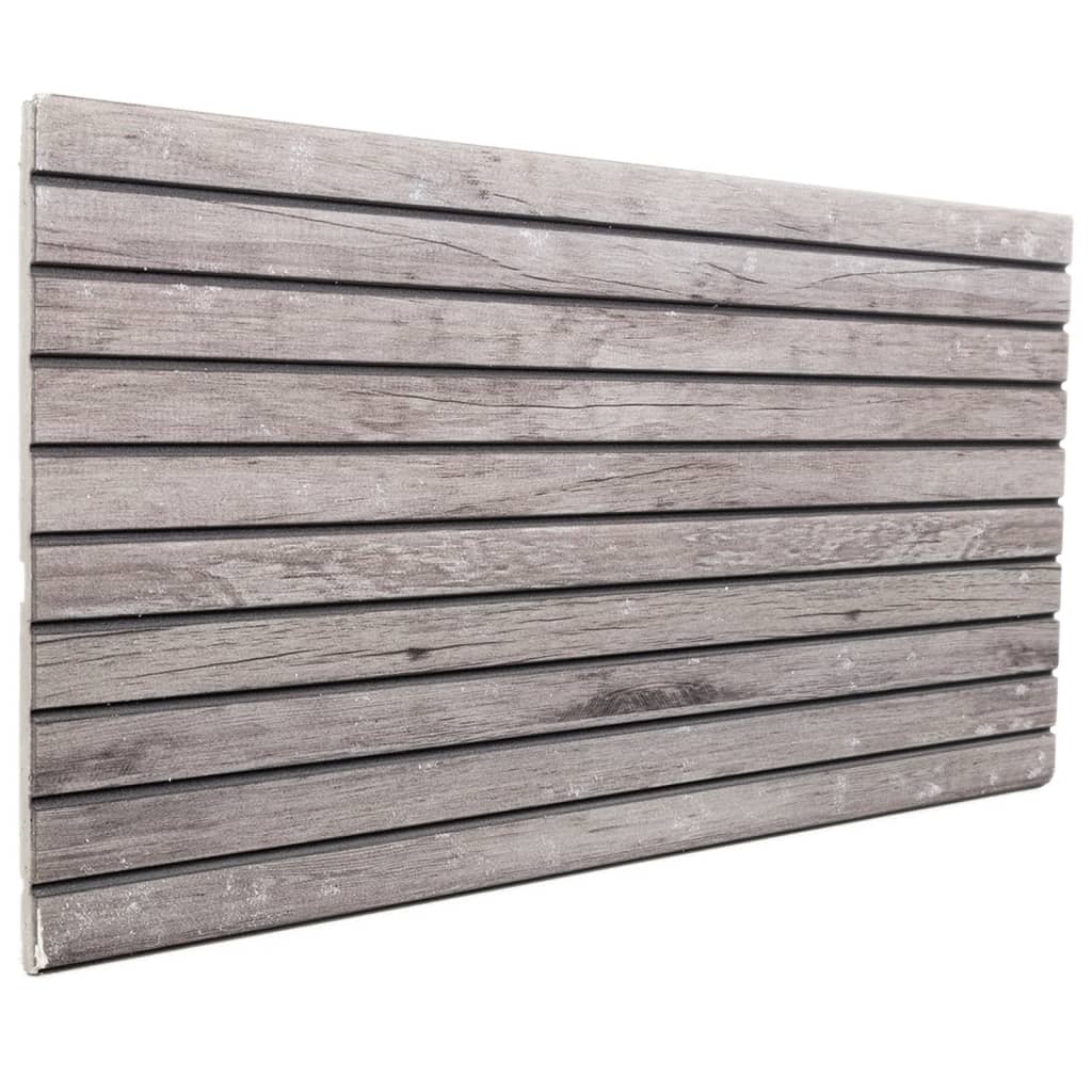 vidaXL Paneles de pared 3D 5 unidades EPS gris 100x50 cm