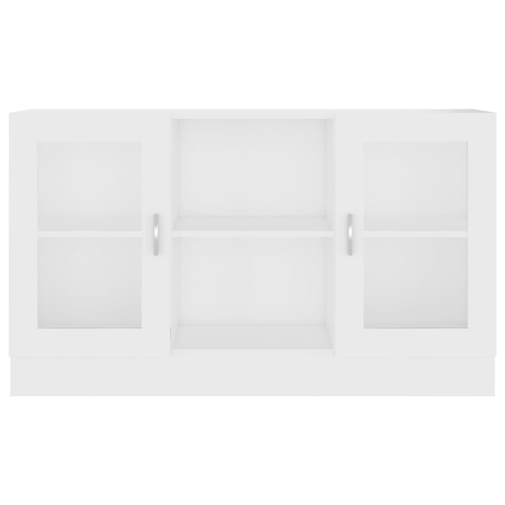 vidaXL Vitrina de madera ingeniería blanca 120x30,5x70 cm