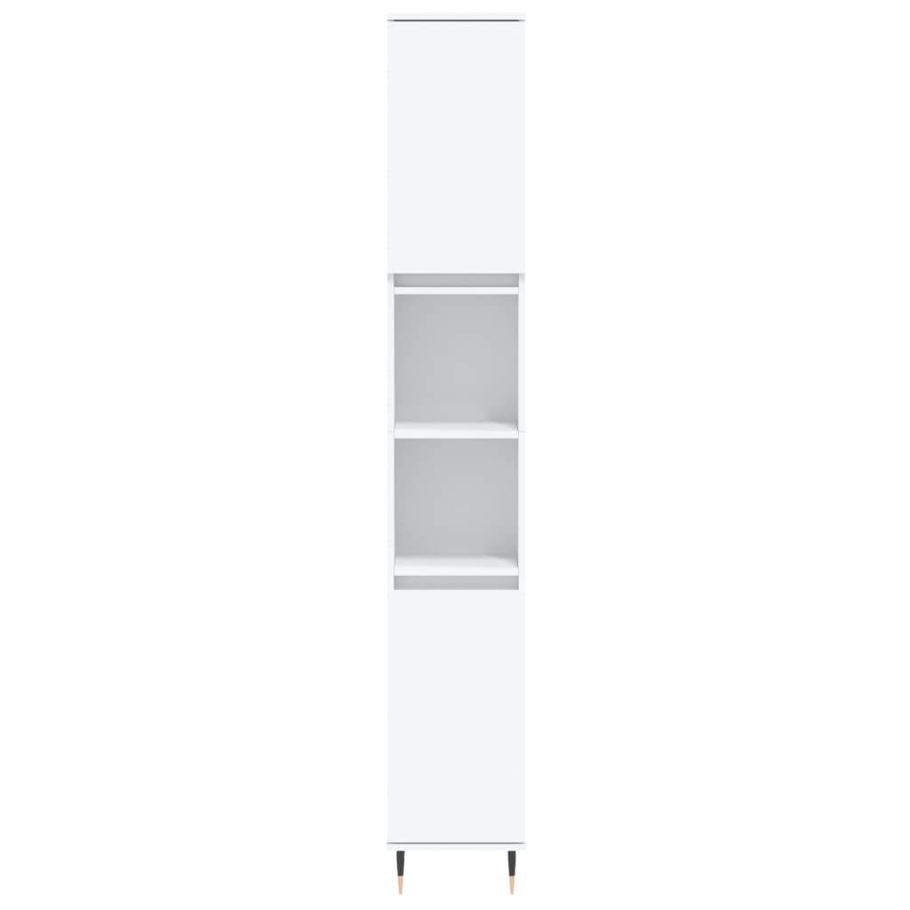 vidaXL Juego de muebles de baño 3 pzas madera contrachapada blanco