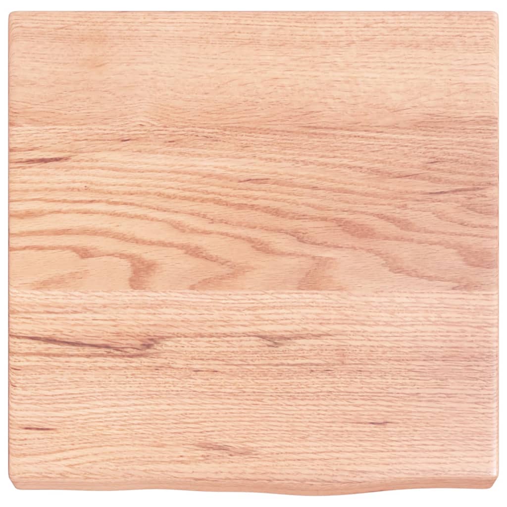 vidaXL Encimera baño madera maciza tratada marrón claro 40x40x(2-4) cm