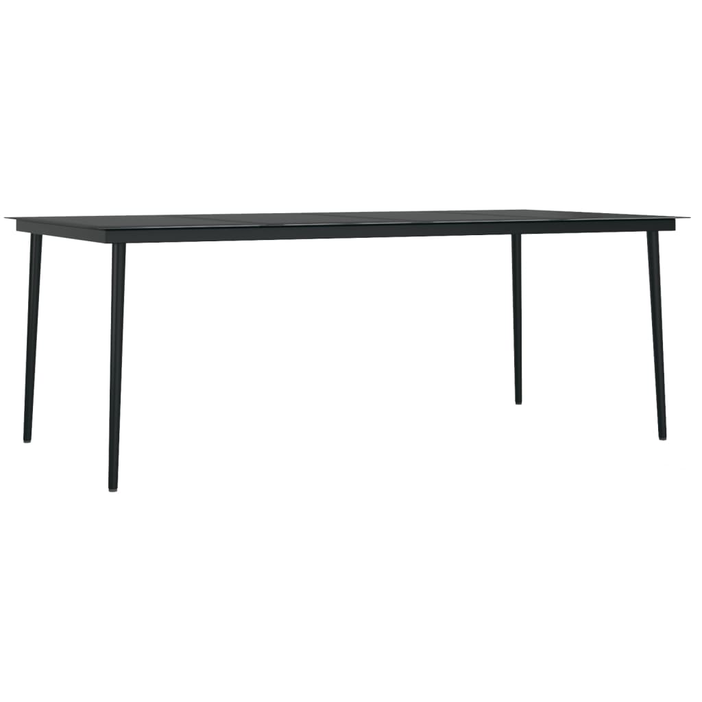 vidaXL Juego de comedor de jardín 9 piezas gris oscuro