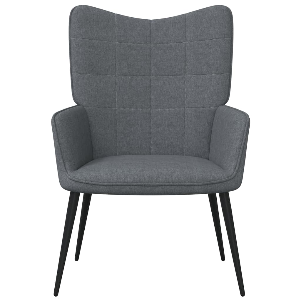 vidaXL Sillón de relax de tela gris oscuro