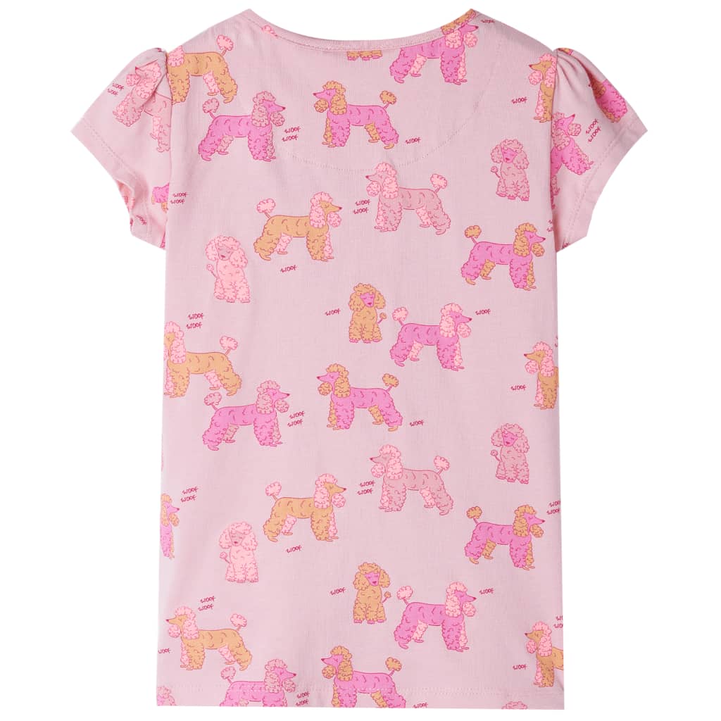 Pijama infantil de manga corta rosa claro 116