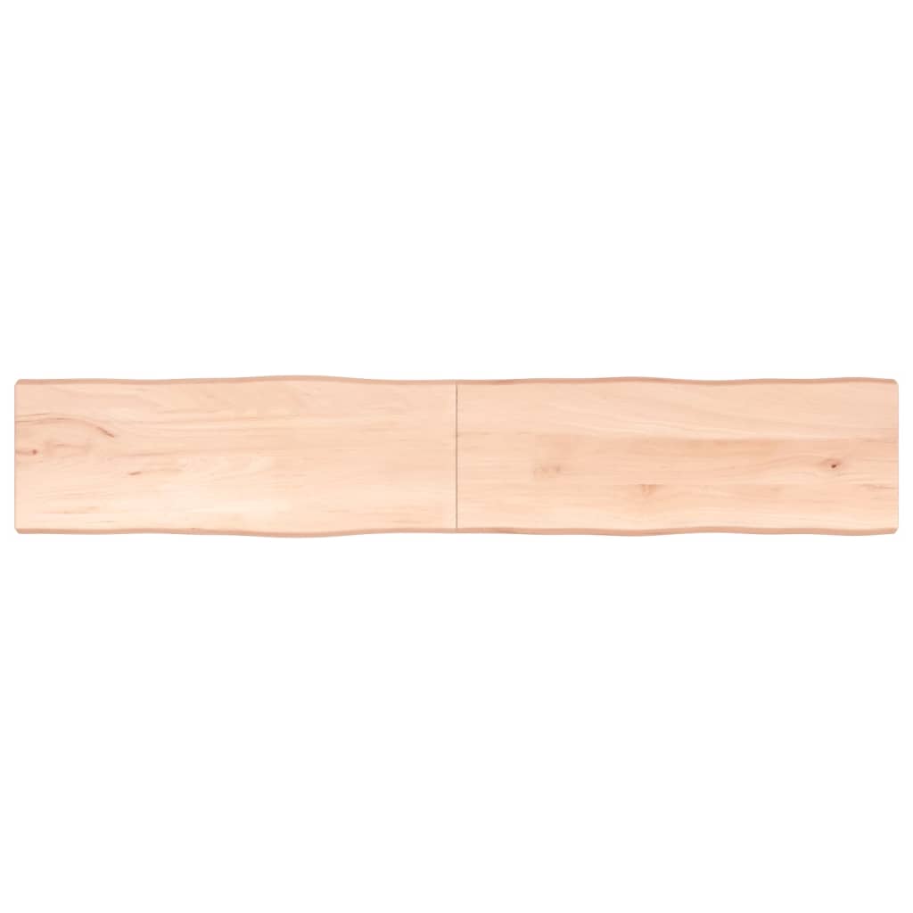 vidaXL Tablero de mesa madera maciza borde natural 220x40x(2-4) cm