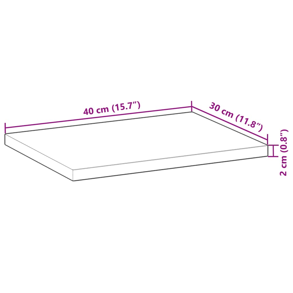 vidaXL Estantes flotantes 3 uds madera acacia acabado aceite 40x30x2cm