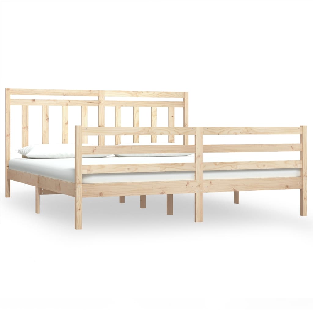 vidaXL Estructura de cama madera maciza 180x200 cm