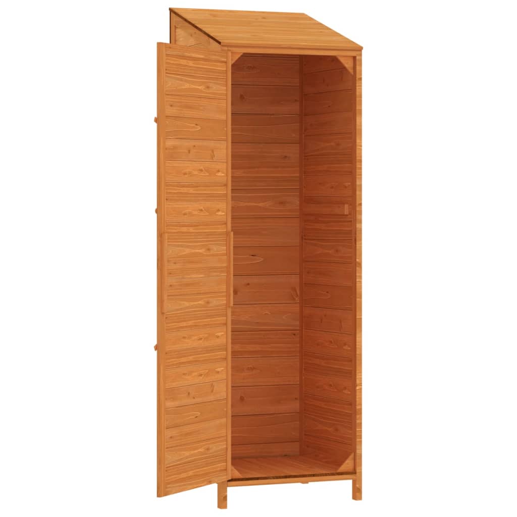 vidaXL Cobertizo de jardín madera maciza de abeto marrón 55x52x174,5cm